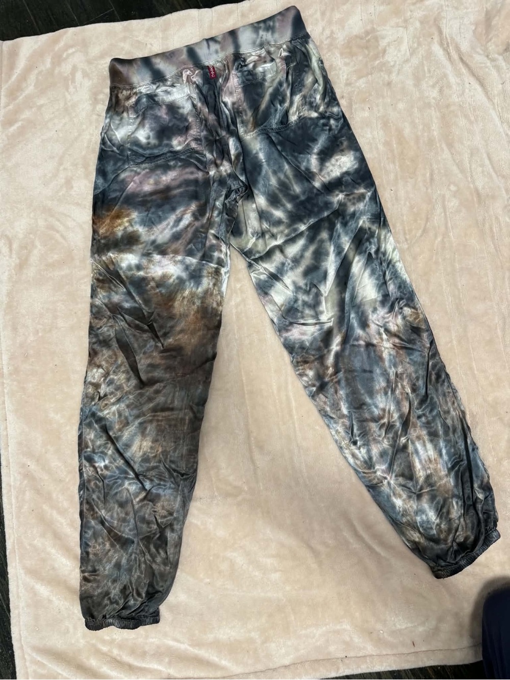 Hard Tail Tie-Dye Joggers in Black and Brown